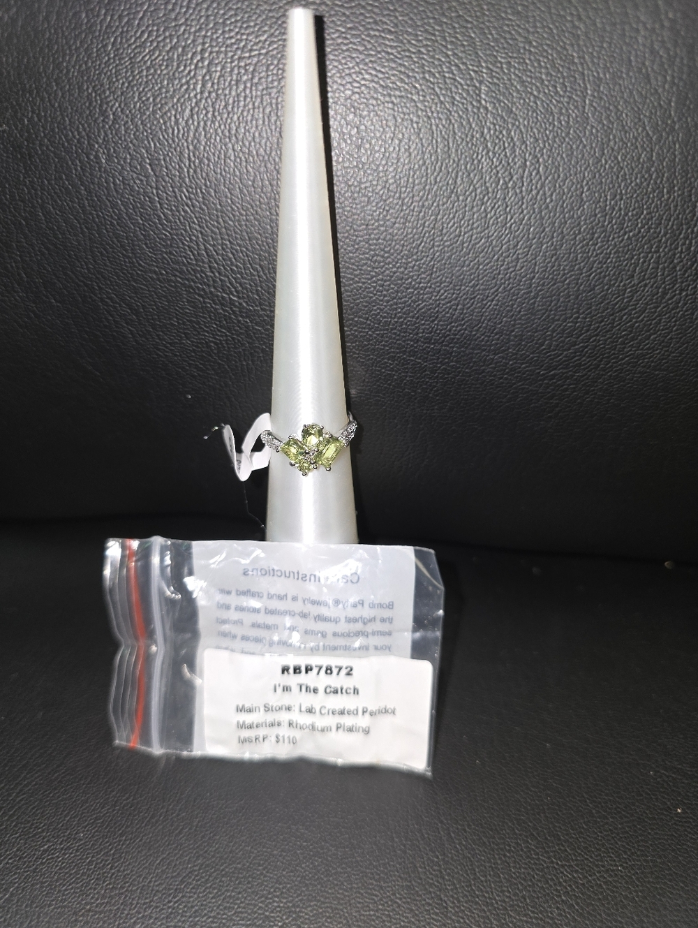 Im The Catch Peridot - Silver Tone Sz 5 Bomb Party AUGUST 2024